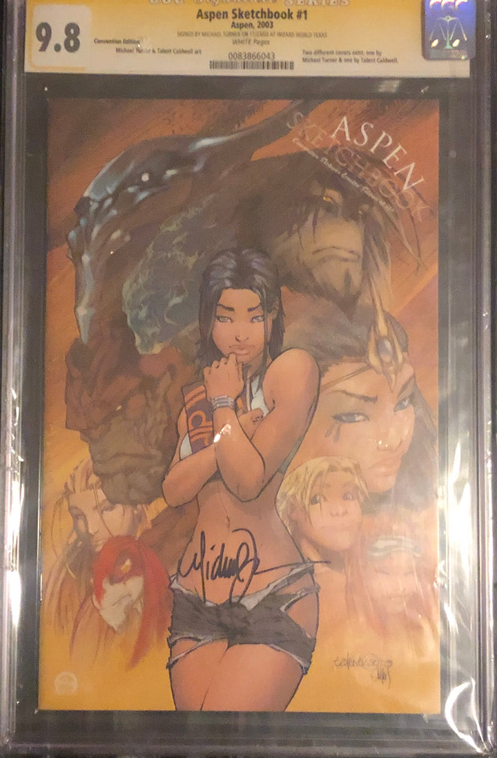 2003 Aspen Sketch Book Signed Turner #1 CGC9.8