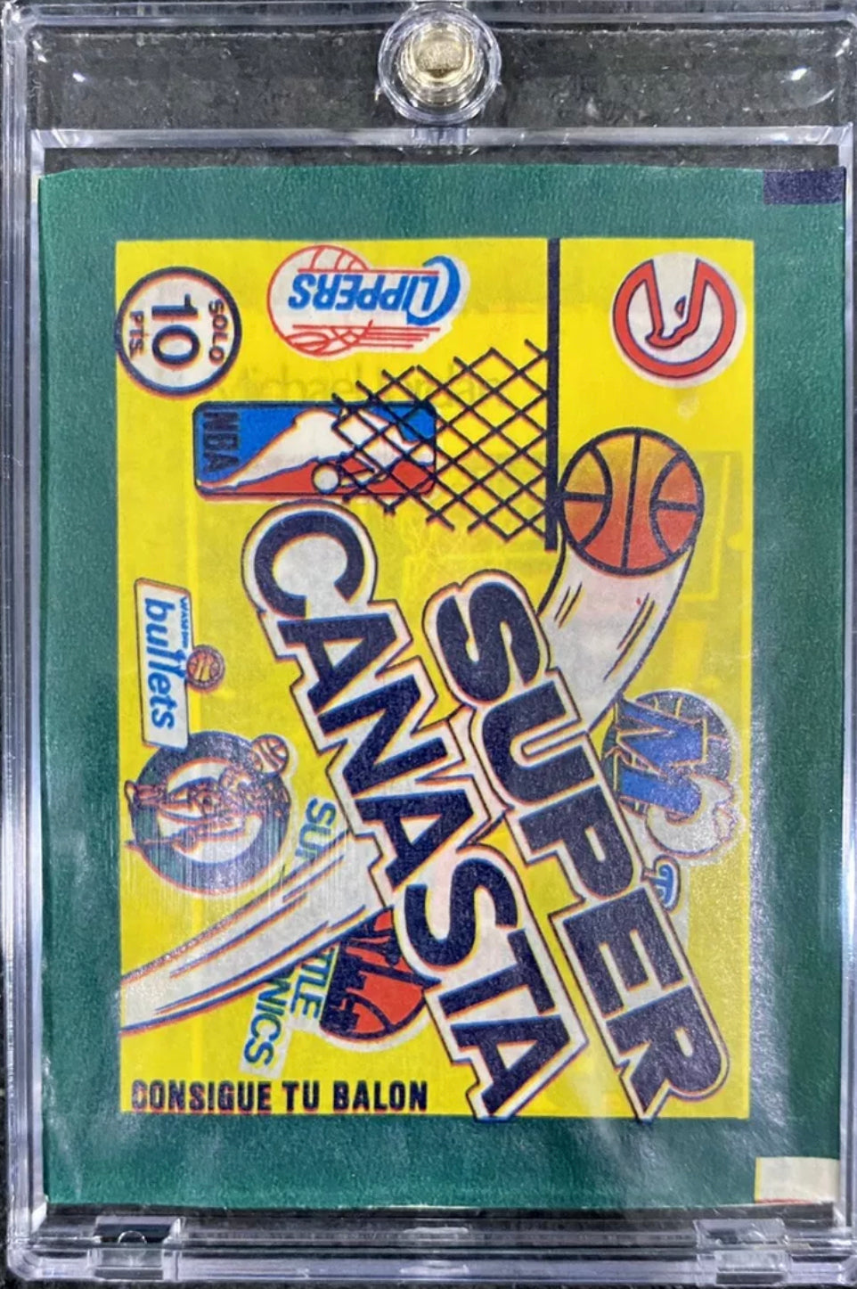 1986 Super Canasta NBA Basketball Sealed Pack Jordan Card Showing on Top RC