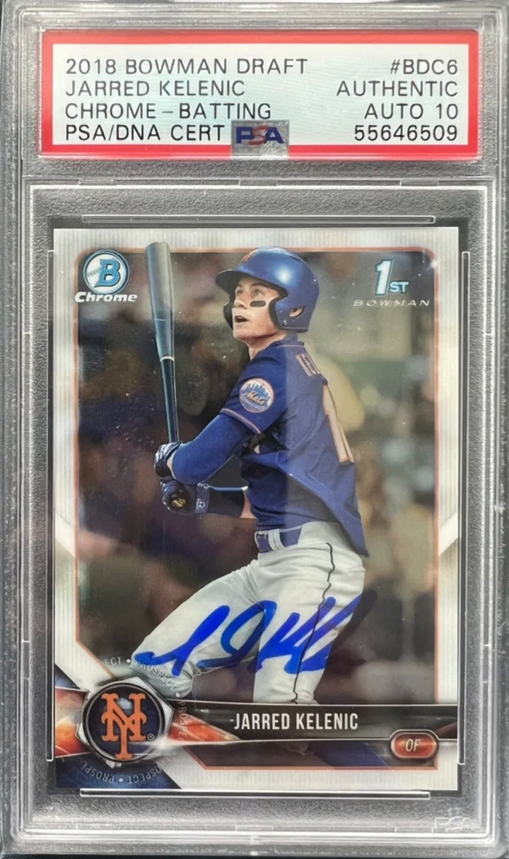 2018 Bowman Chrome Draft Jarred Kelenic Refractor Auto PSA/DNA AUTO 10