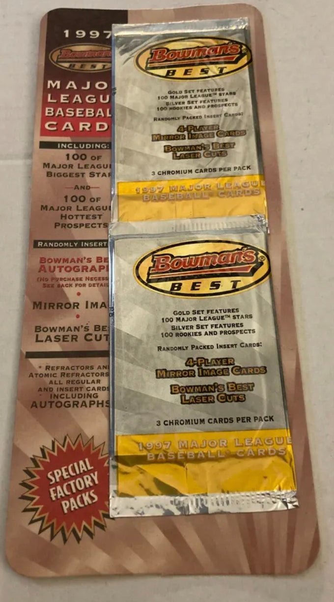 1997 Bowman's Best Sealed Factory 2 Pack Possible Refractors Jeter Auto?