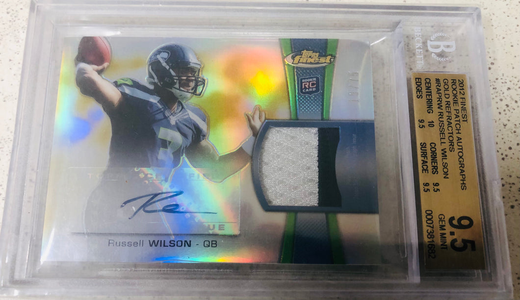 2012 Finest Gold /75 Ref Wilson BGS 9.5/10 Patch