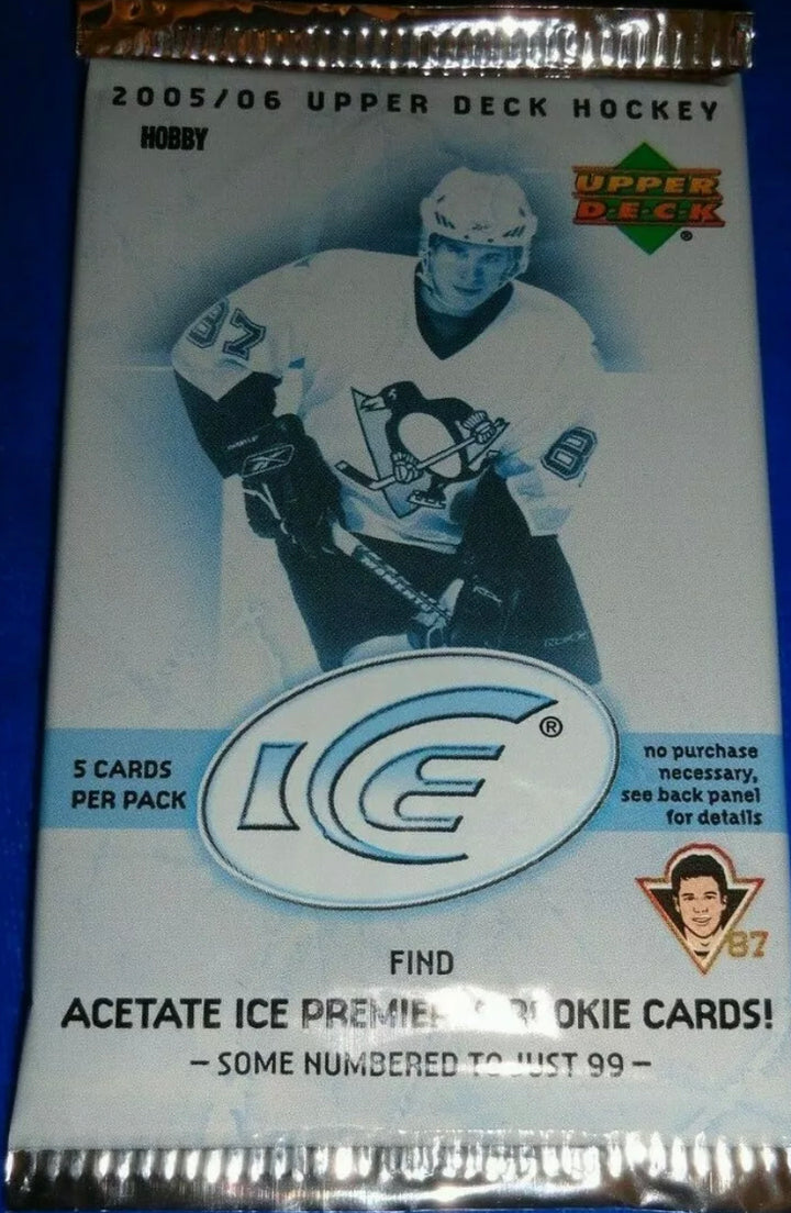2005 06 Upper Deck ICE Hockey Hobby Pack Crosby/ Ovechkin RC Year