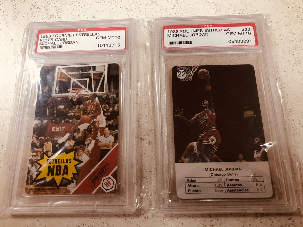 1988 Fournier Estrellas Jordan Set PSA 10