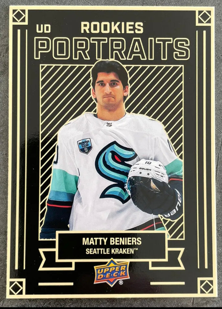 2022-23 Upper Deck Series 1 MATTY BENIERS UD Portraits Rookies SP