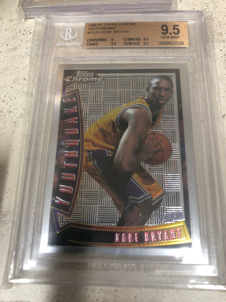 1996 97 Topps Chrome Youthquake BGS 9.5 Kobe Bryant