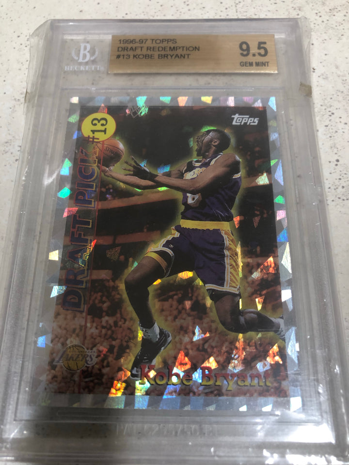 1996 97 Topps Draft Redemption Kobe Bryant BGS9.5