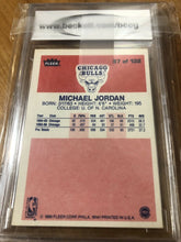 Load image into Gallery viewer, 1986 Fleer Basketball Michael Jordan ROOKIE RC #57 BCCG 9
